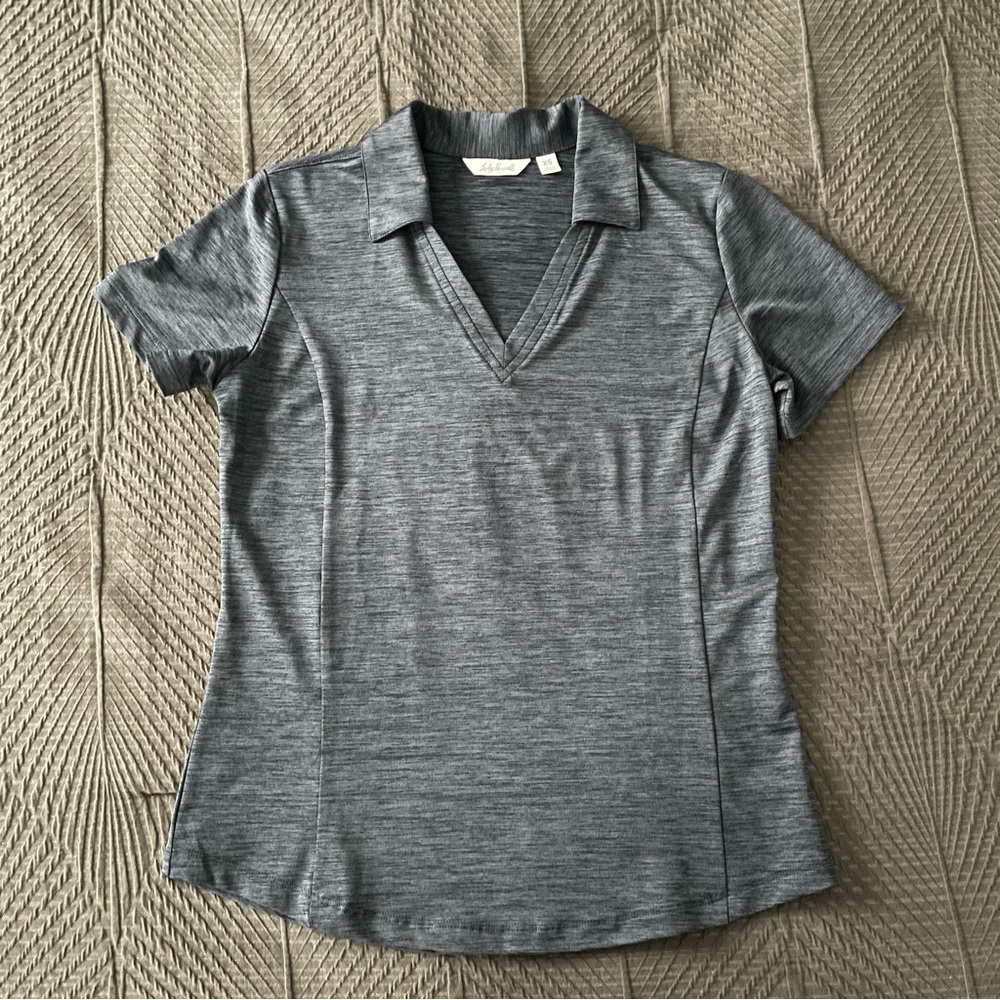 Lady Hagen Golf Polo - Heather Navy Blue - XS